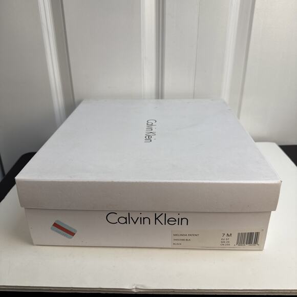 Calvin Klein Melinda Patent Leather Ankle Lace Up Boots US 7 M Black NWB - Picture 11 of 12